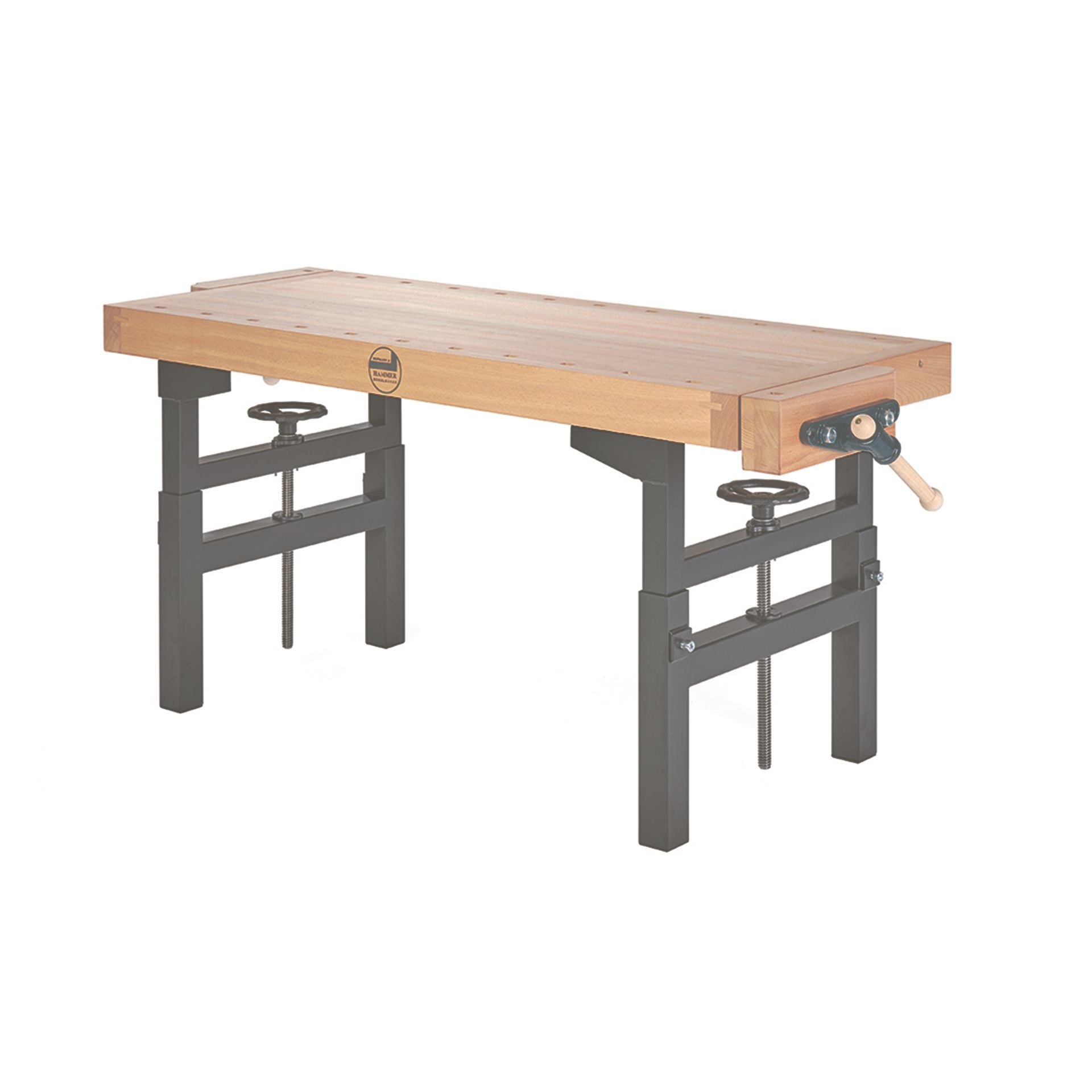 Werkbank Basic 2er, höhenverstellbar, Schule