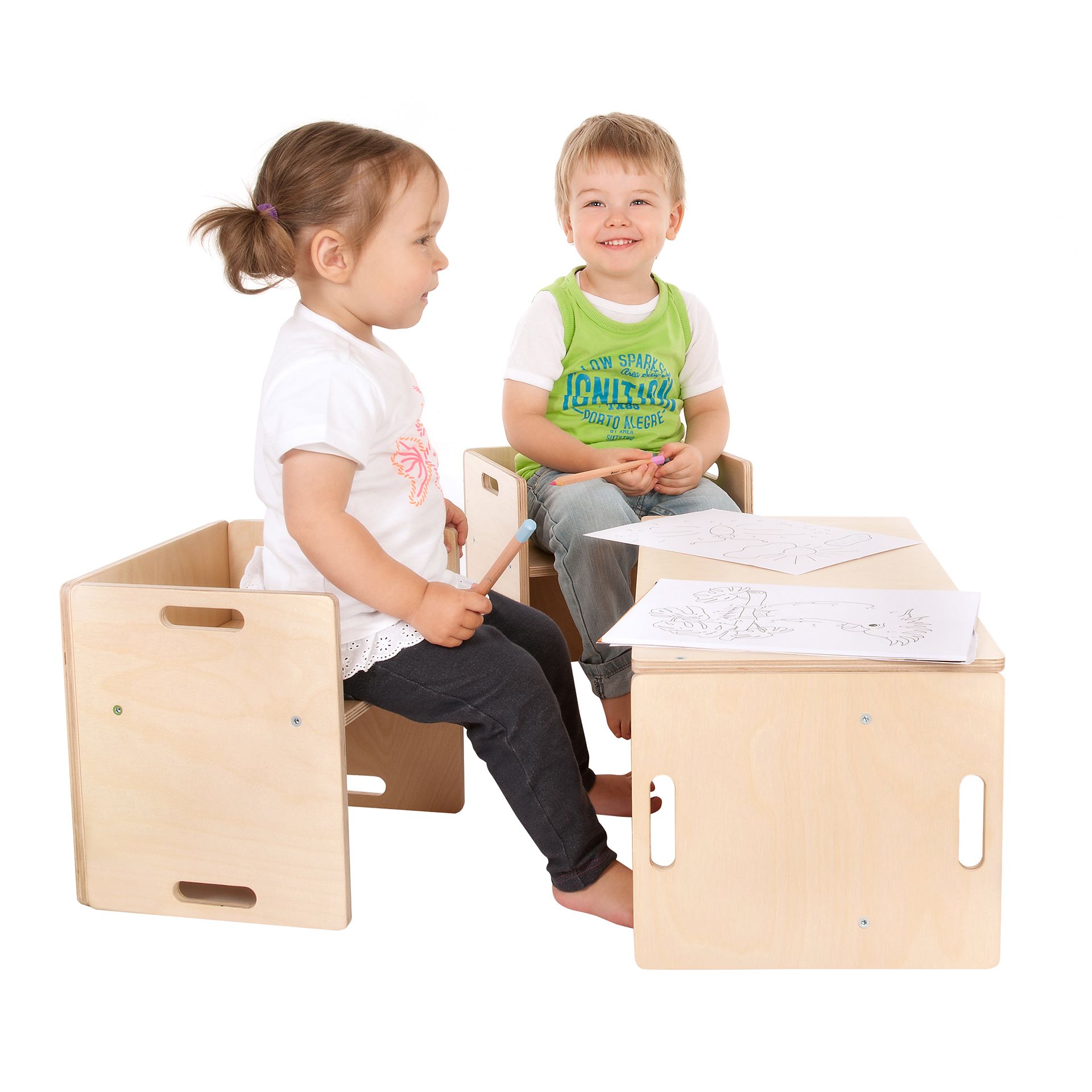 Wendebank aus Holz, Krippe