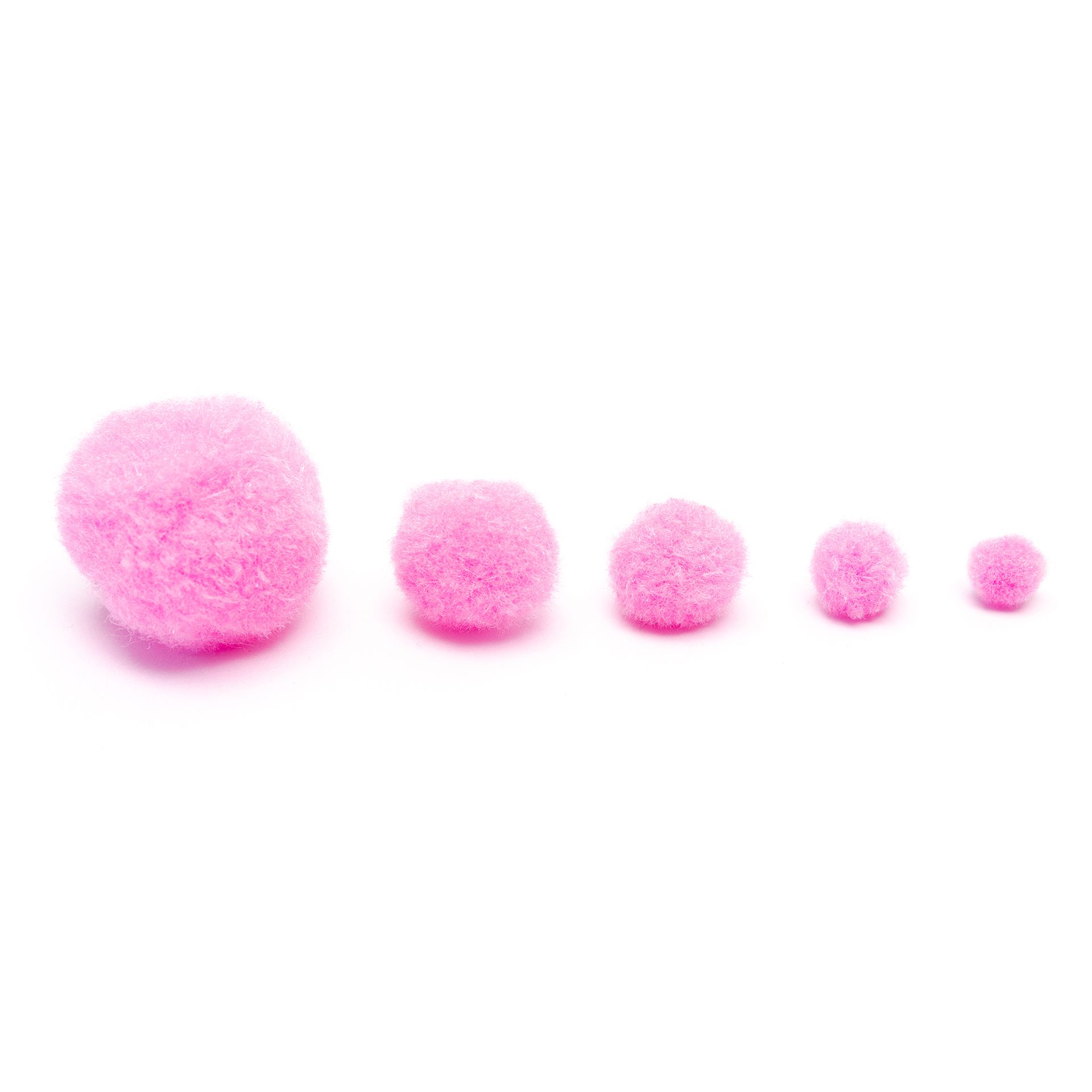 Pompons, 11 Farben, 5 Größen, 500 Stück