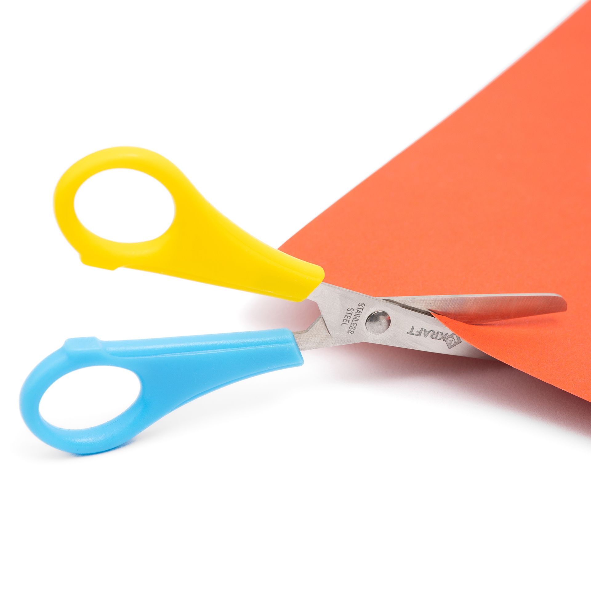 Bastelschere links rund