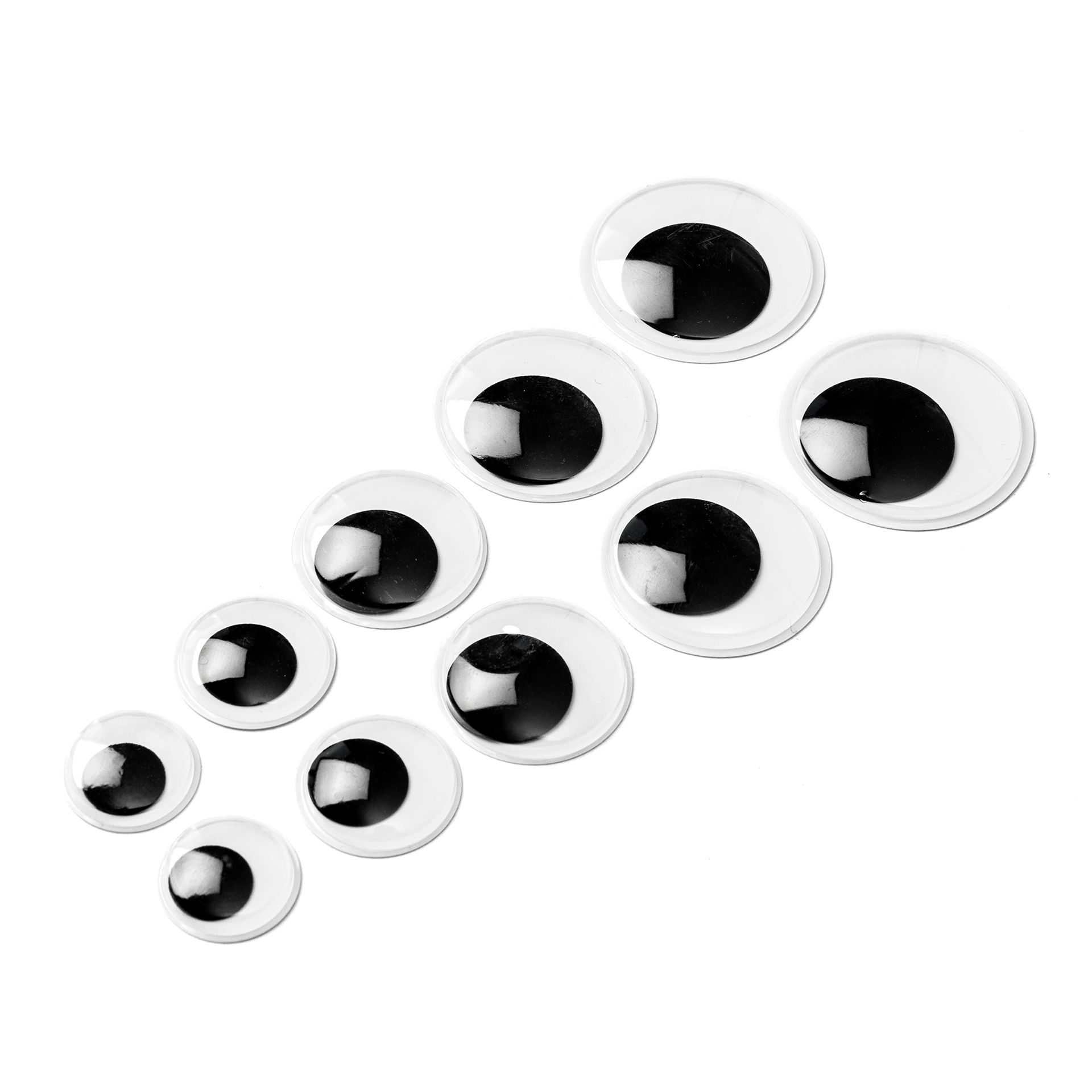 Wackelaugen XL, 5 Größen, 500 Stück