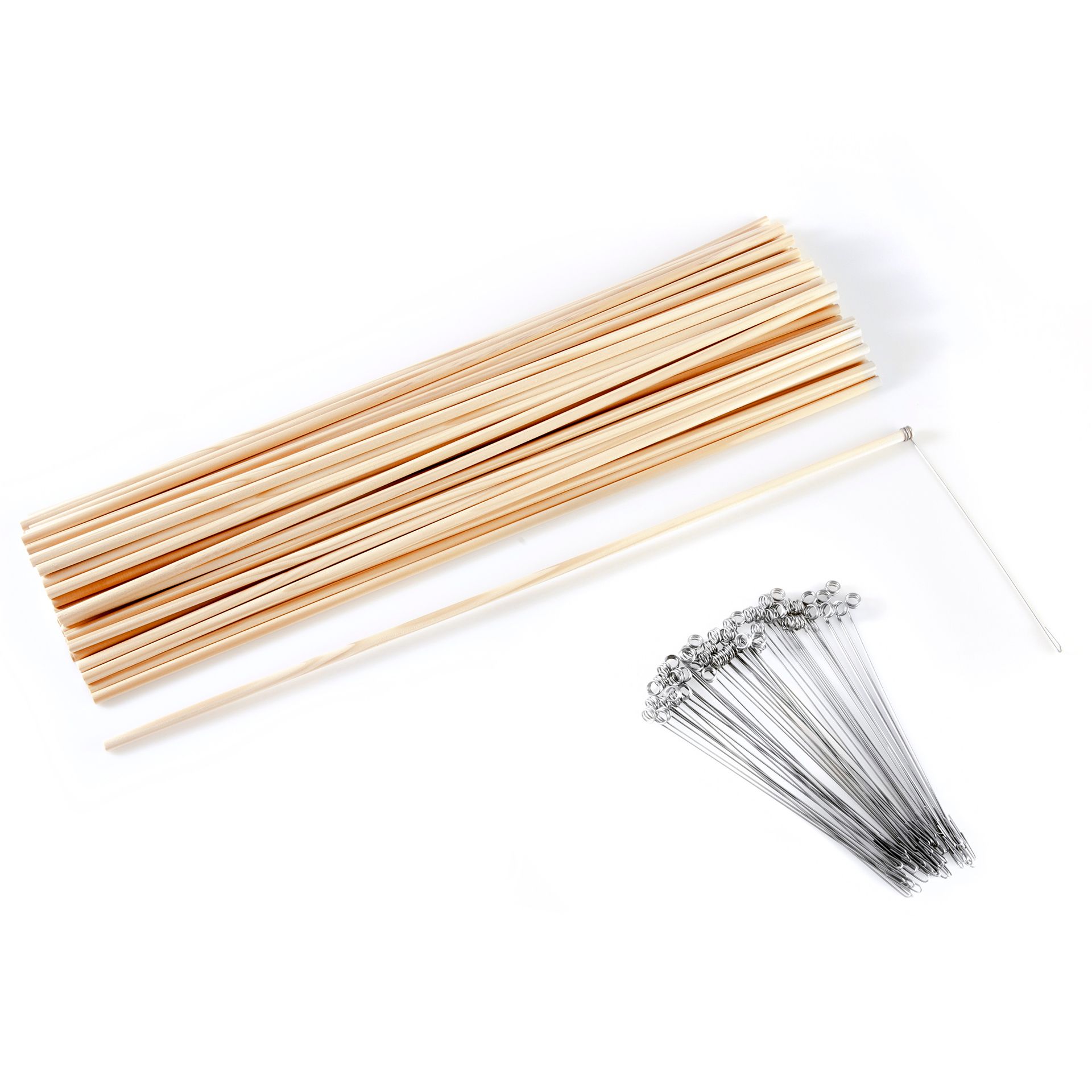 Laternenstab aus Kiefernholz, 60cm, 50er Set