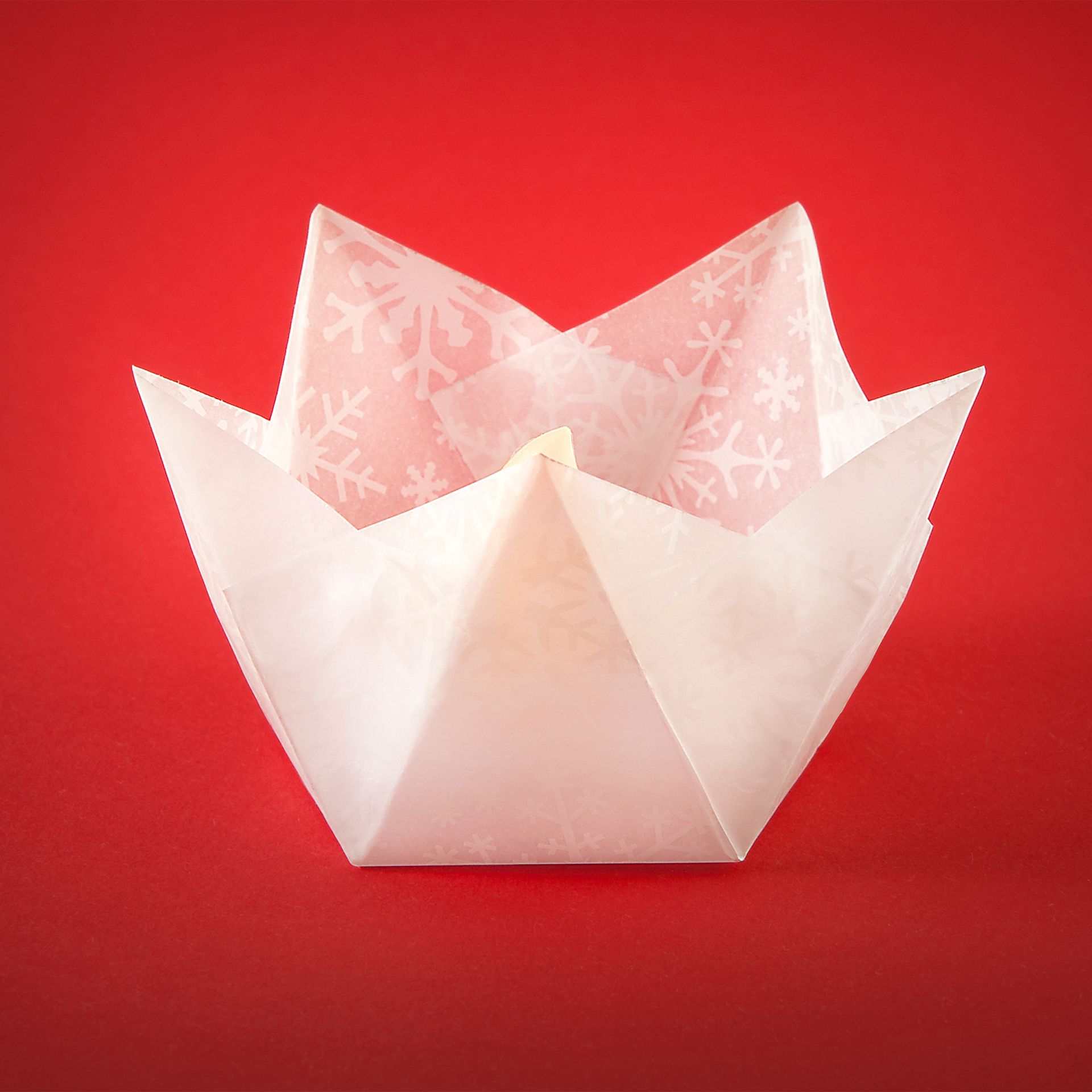 Origami weiße Kristalle, 20x20cm, 32 Blatt