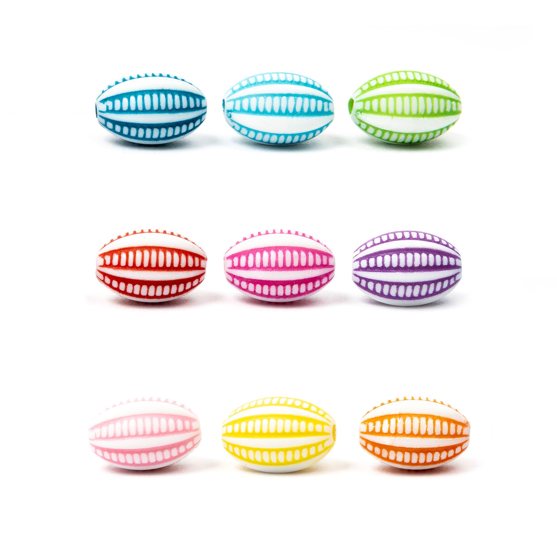 Perlen-Rillen, oval, 1300er Set