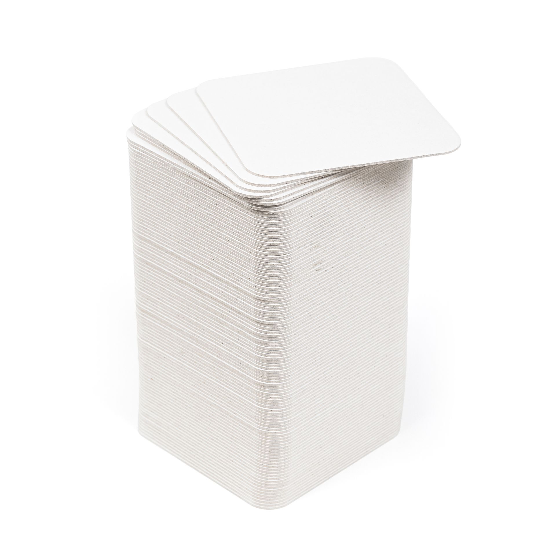 Bierdeckel unbedruckt, quadratisch, 100er Set