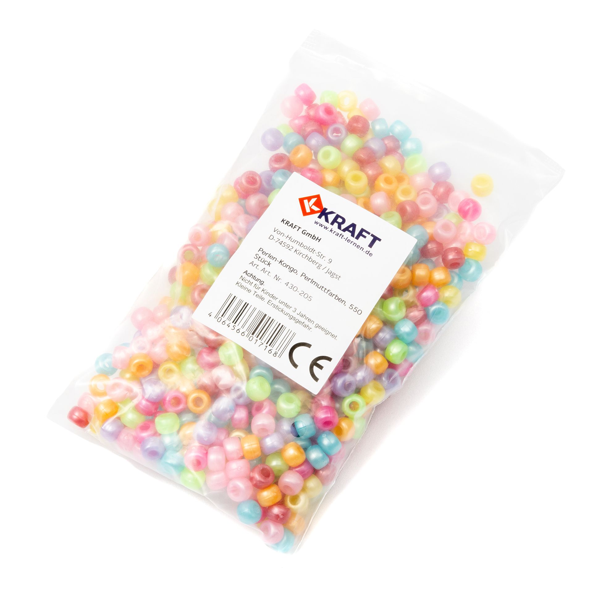Perlen-Kongo, Perlmuttfarben, 550er Set