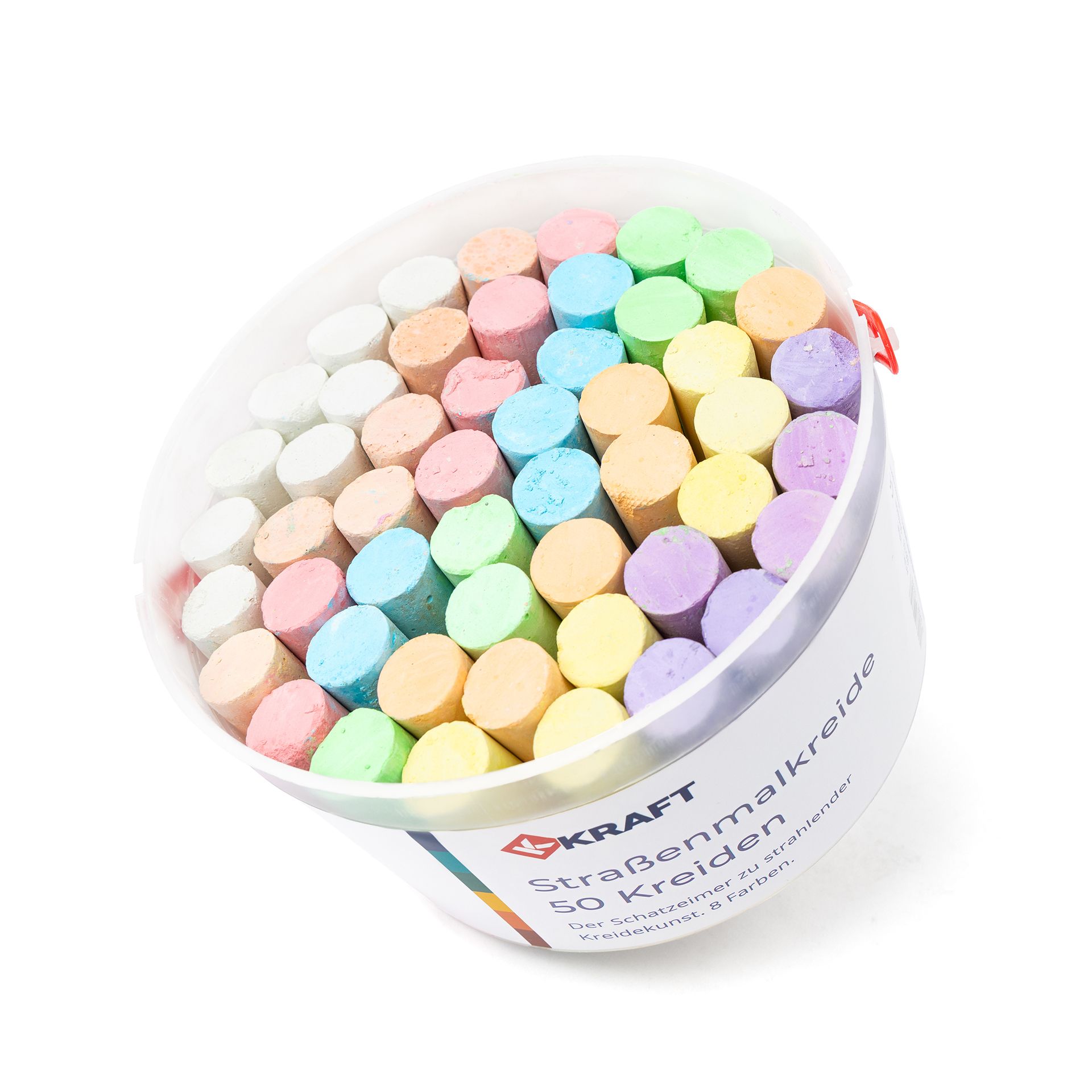 Straßenmalkreide, 50er Set im Eimer