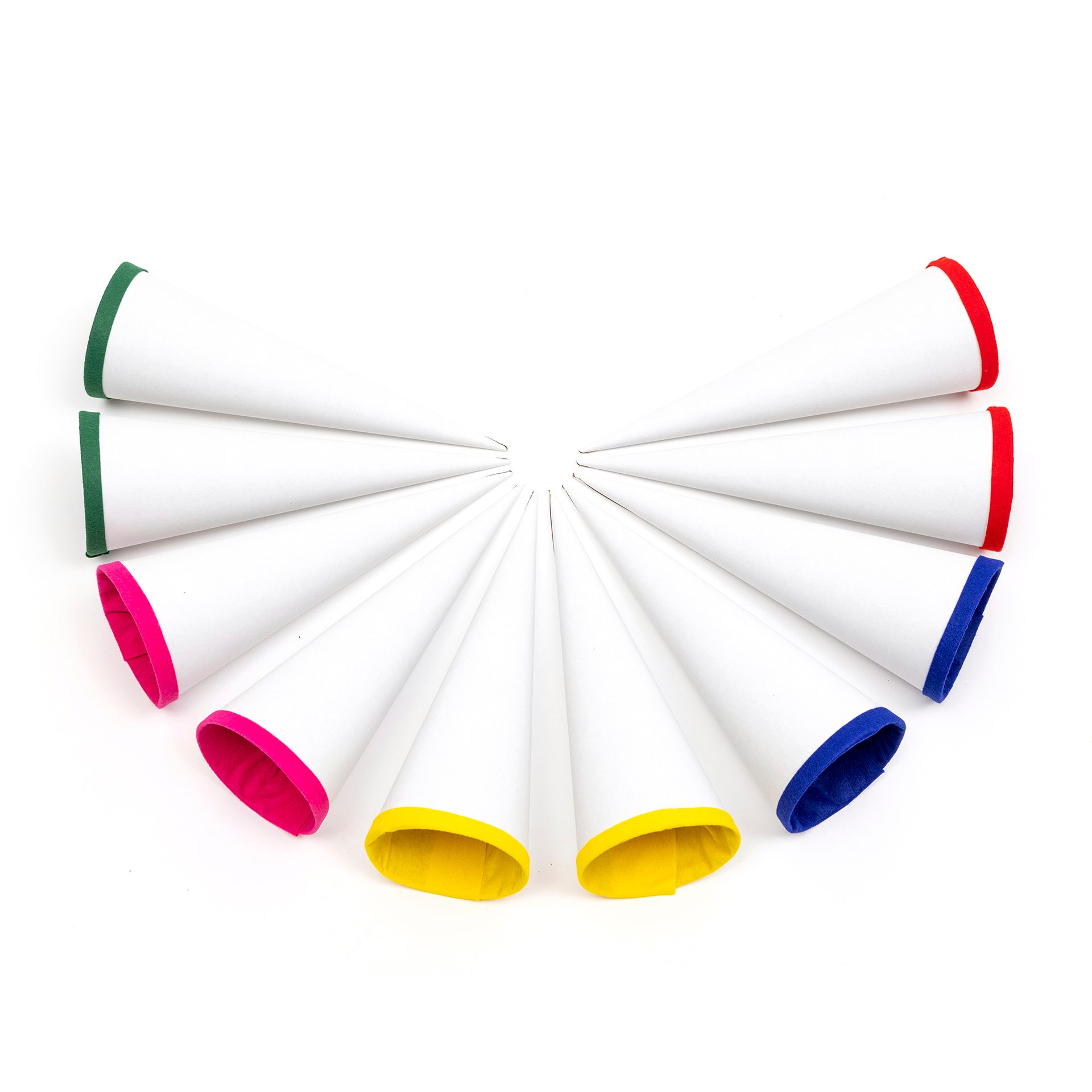 Schultüten 35cm, mit Verschluss, 10er Set, weiß