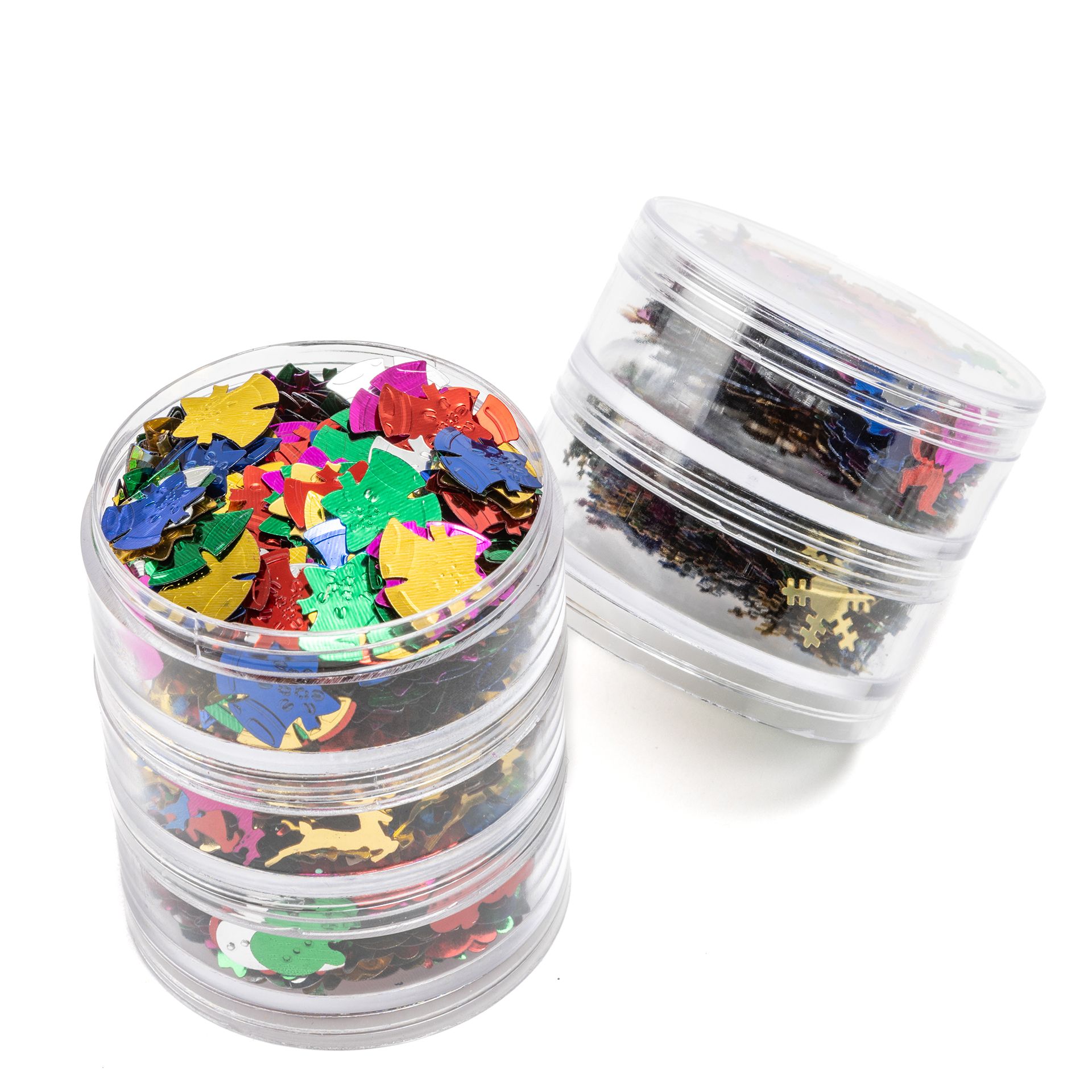 Pailetten-Mix, Weihnachtsfiguren, 500 Stück