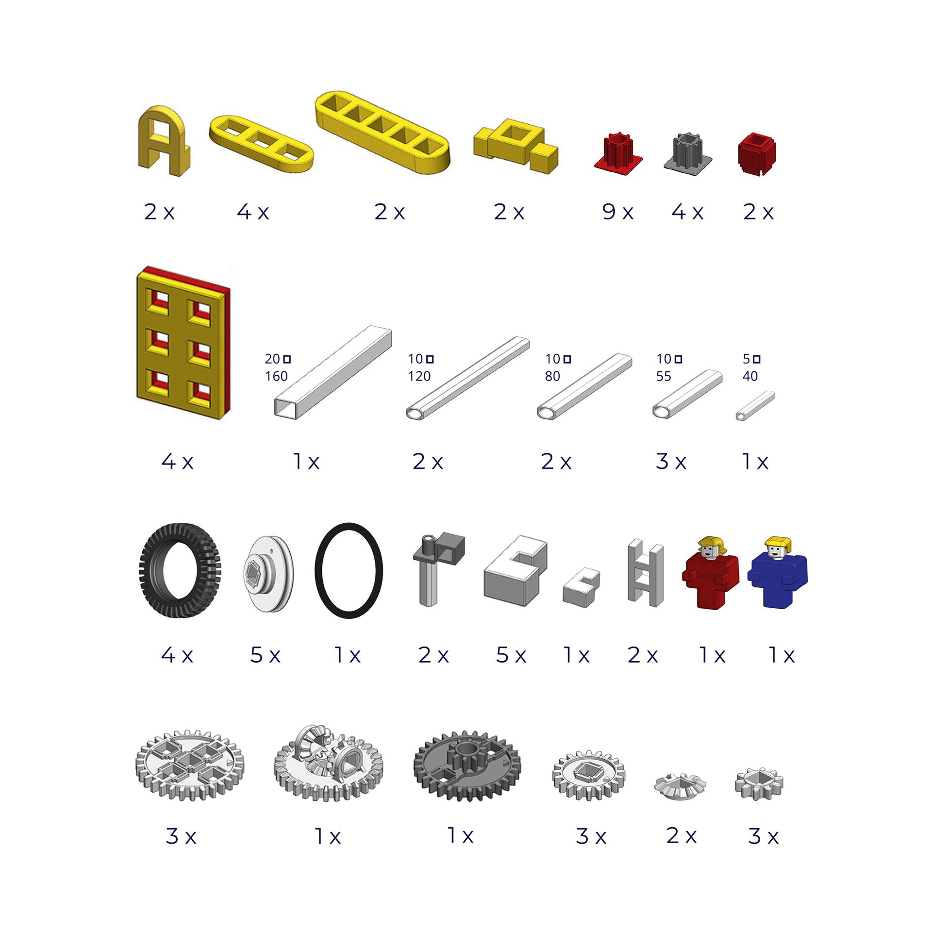 K-TEC 7+ Getriebe, 73er Set, inkl. Sortierbox