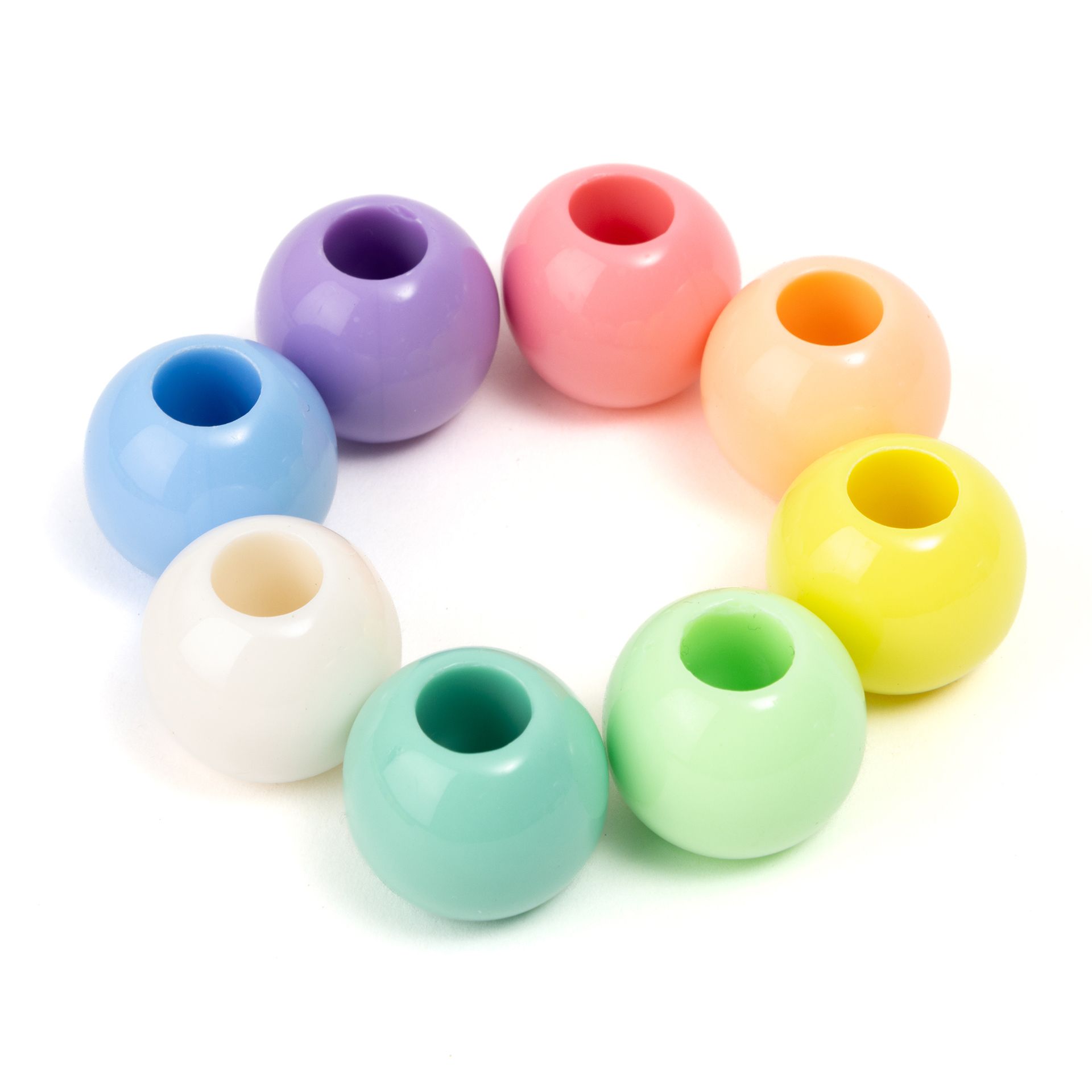 Fädelperlen, Pastellfarben, 50er Set