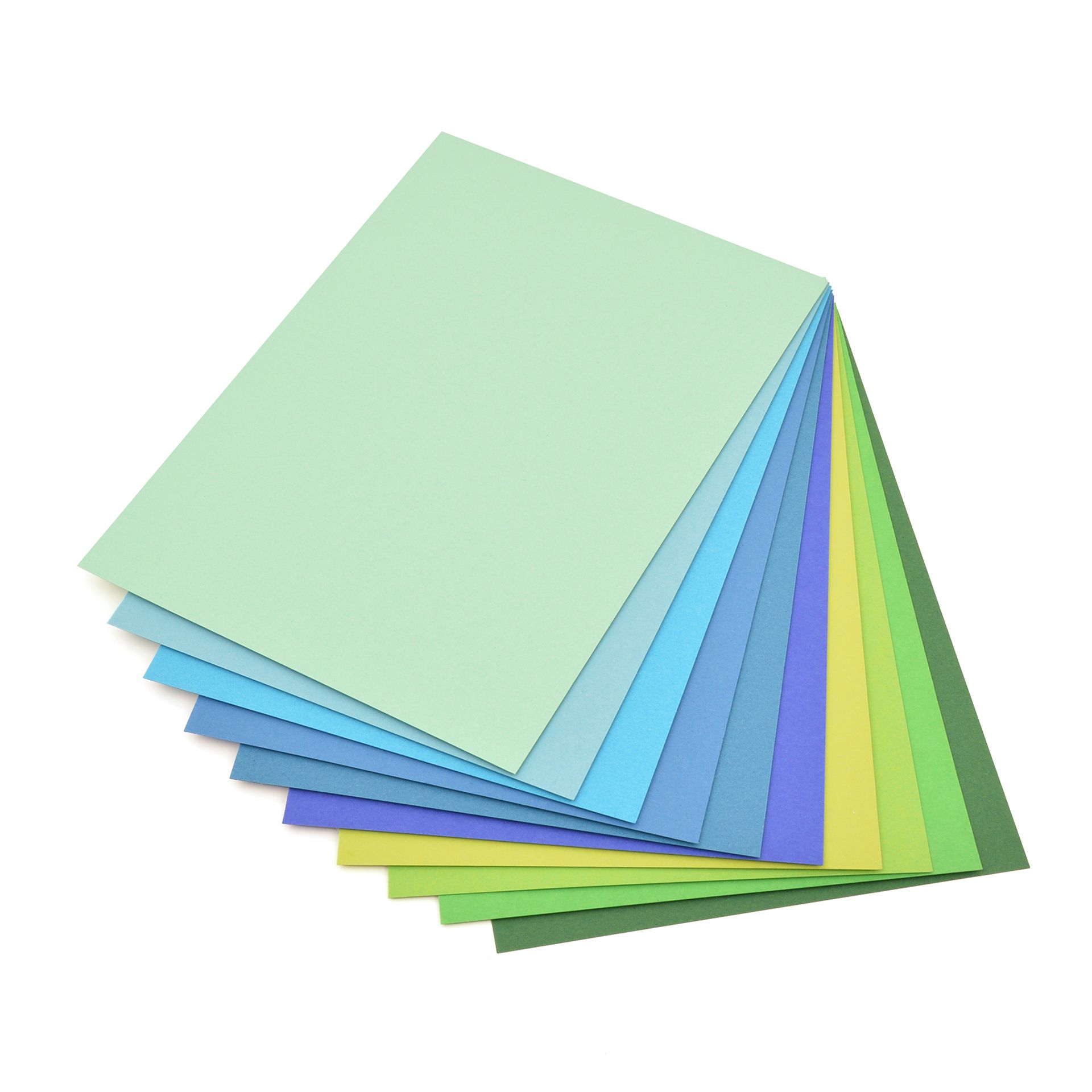 P130 g/m², A4, 40 Blatt, Blau-/Grüntöne