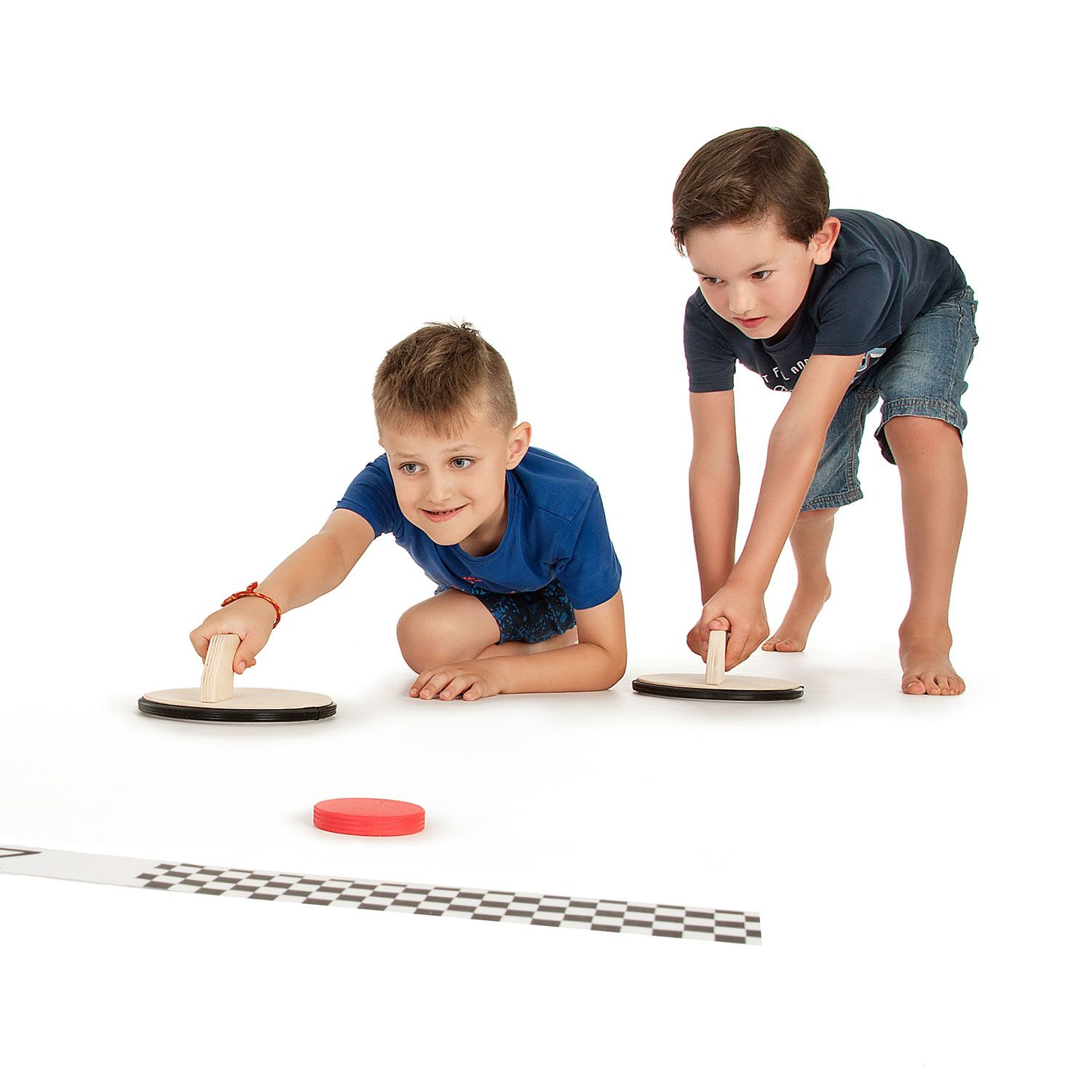 Curling Groß, 4er Set & 1 Puck