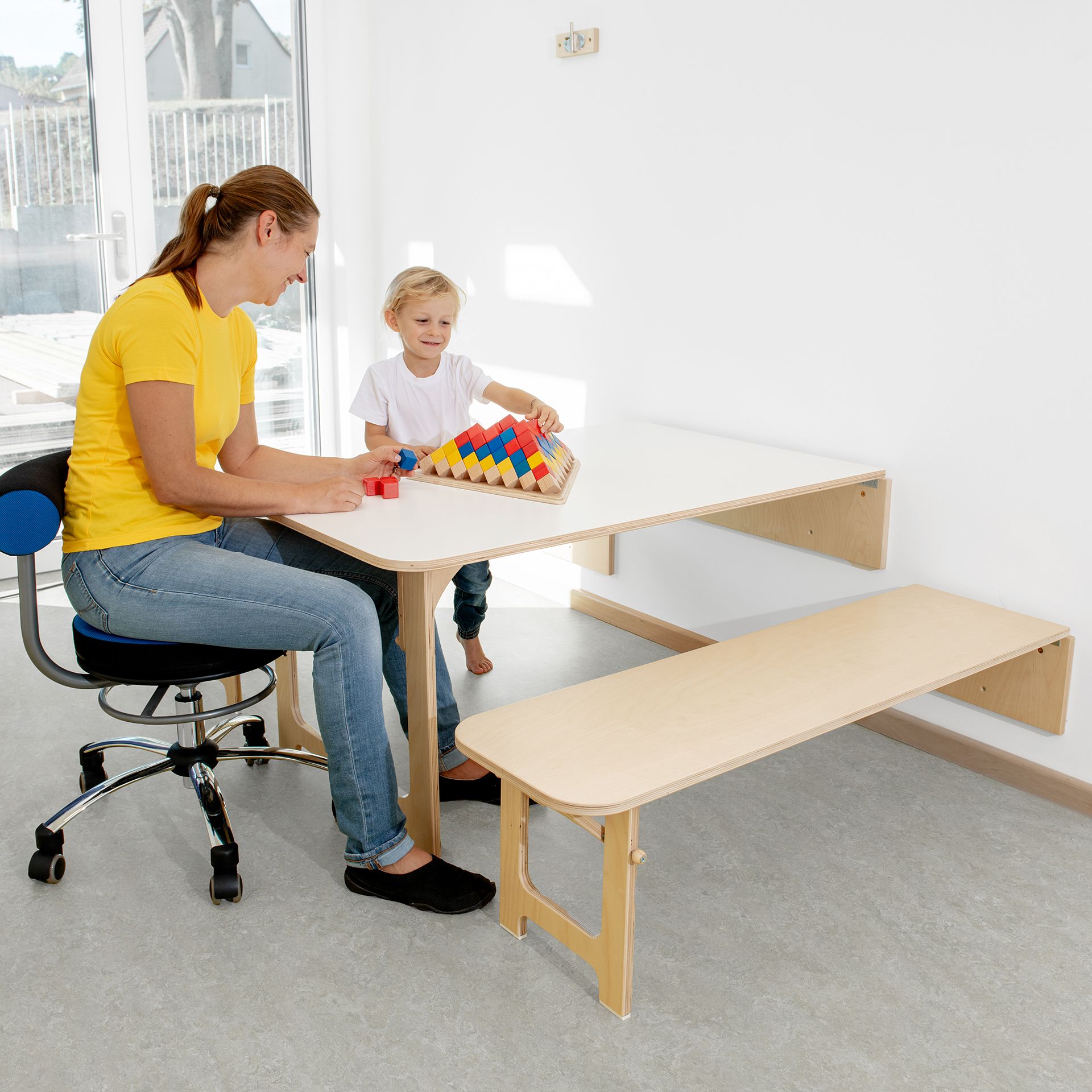 Wandklapptisch 80x120cm Tischhöhe 59cm