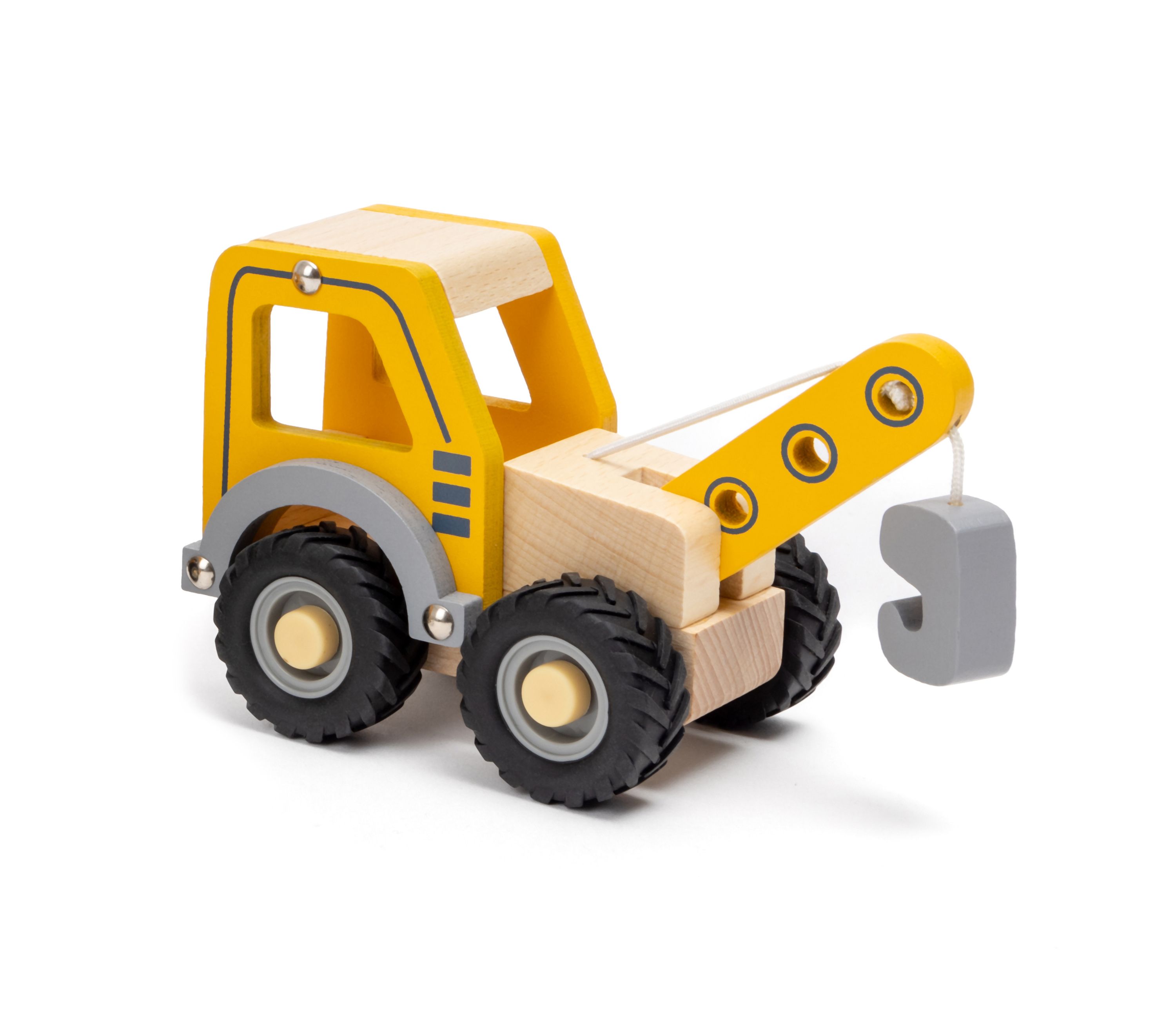 Baufahrzeuge aus Holz, Kranwagen