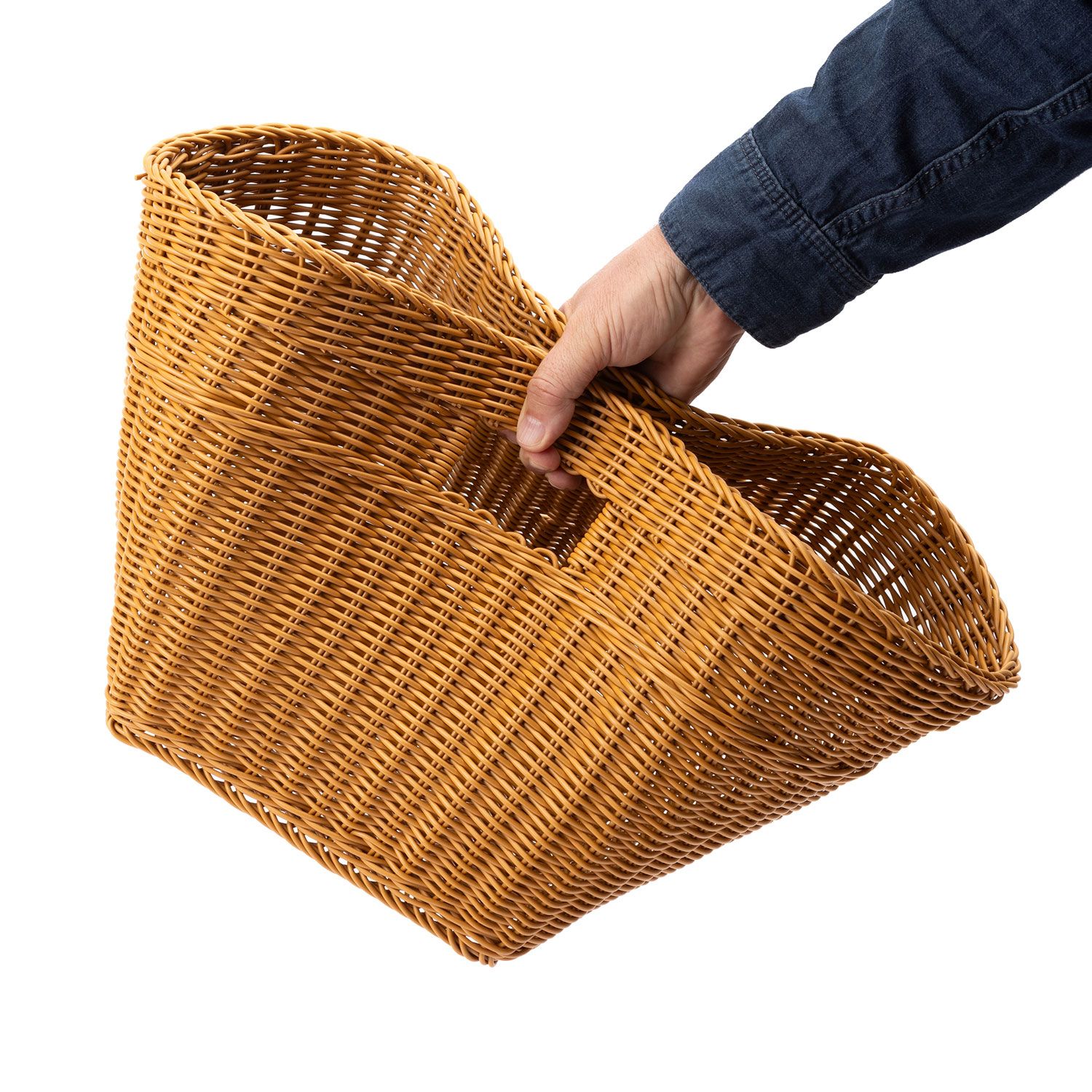 Cesto entrançado Flexi, 35L, quadrado