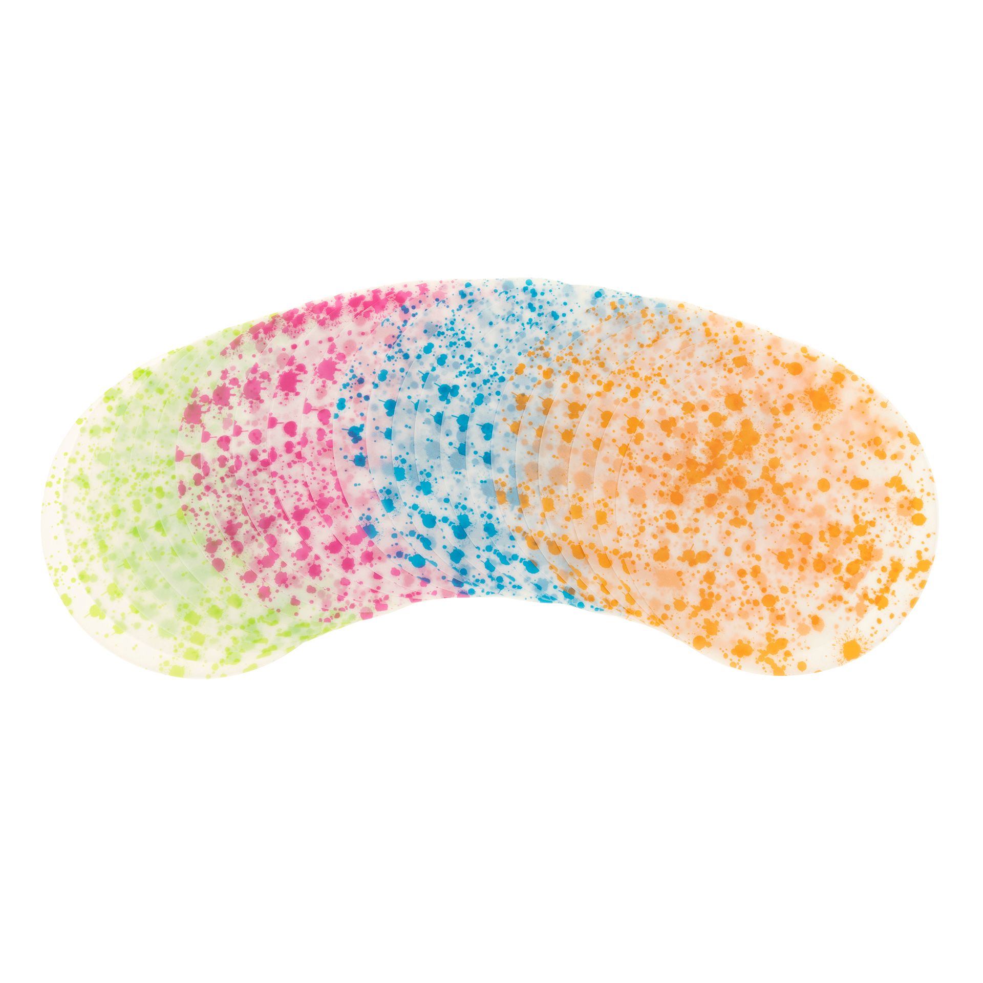 Kreise Transparentpapier D17,5cm, Farbtupfer, 24 Stück,