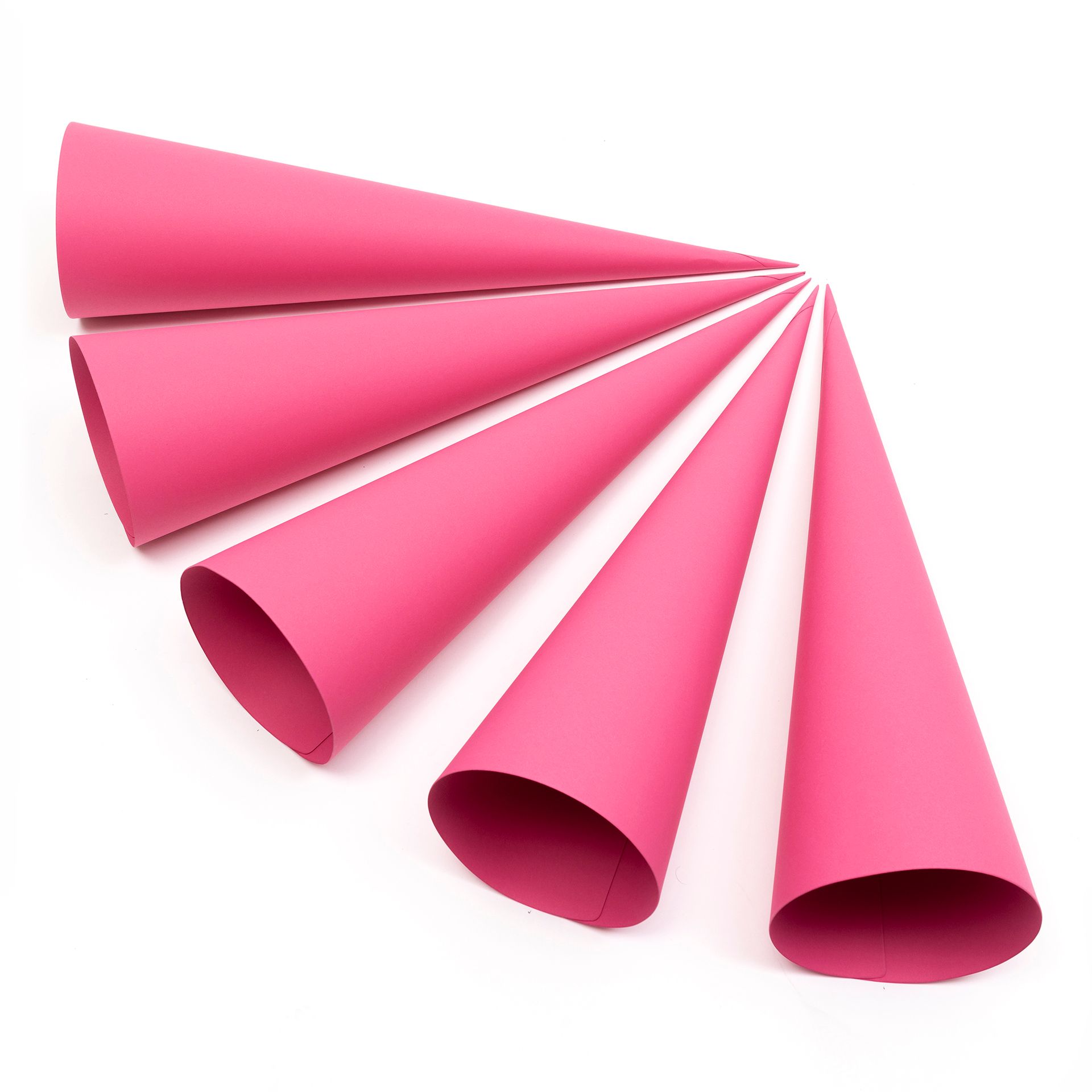 Schultüten 70cm, ohne Verschluss, 5er Set, pink