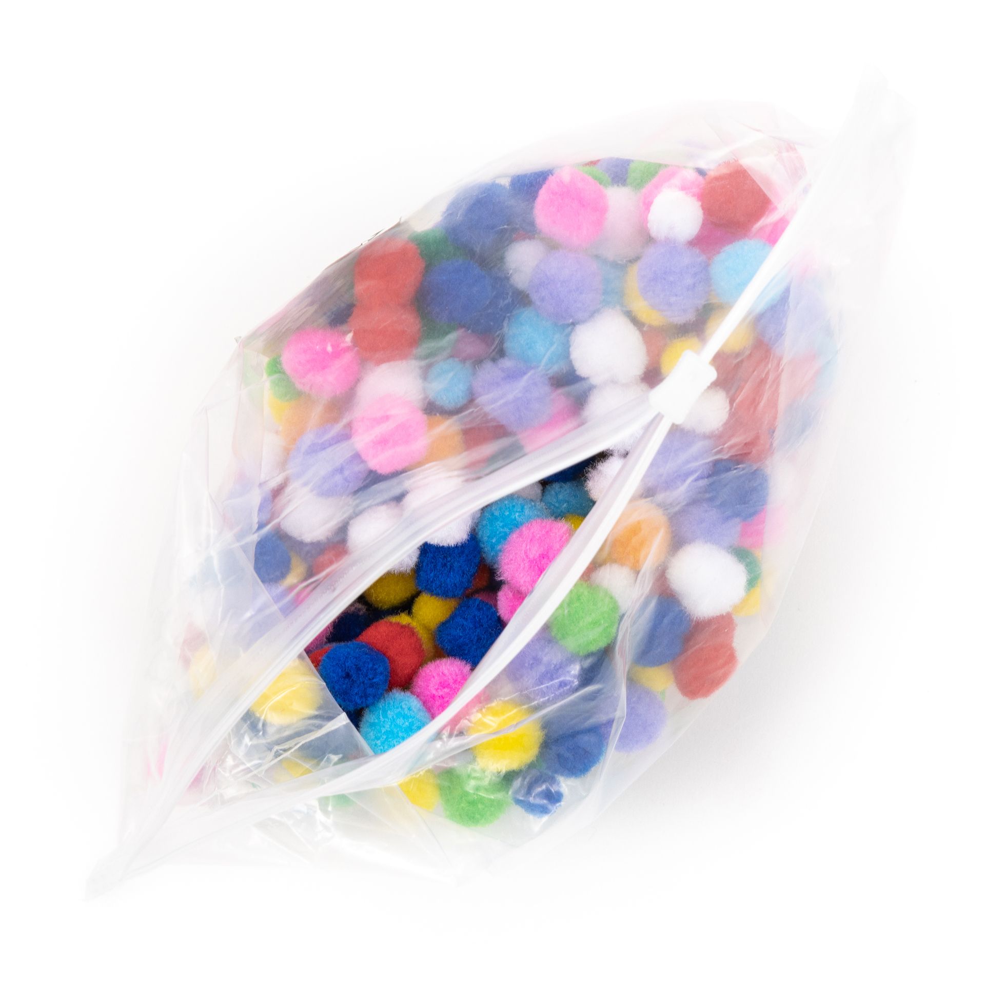 Pompons, klein, 11 Farben, 2 Größen, 500 Stück