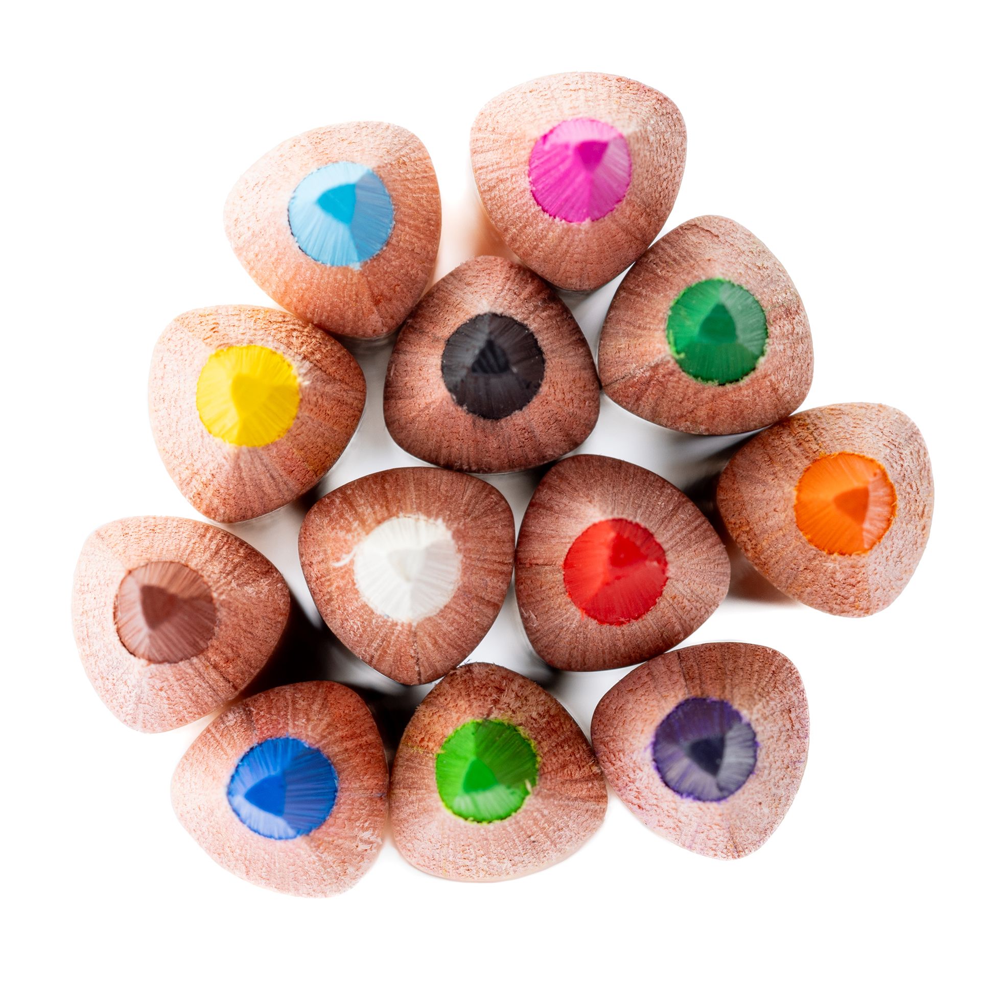 Dicke Buntstifte Dreikant, 144er Set, 12 Farben mit Holzbox