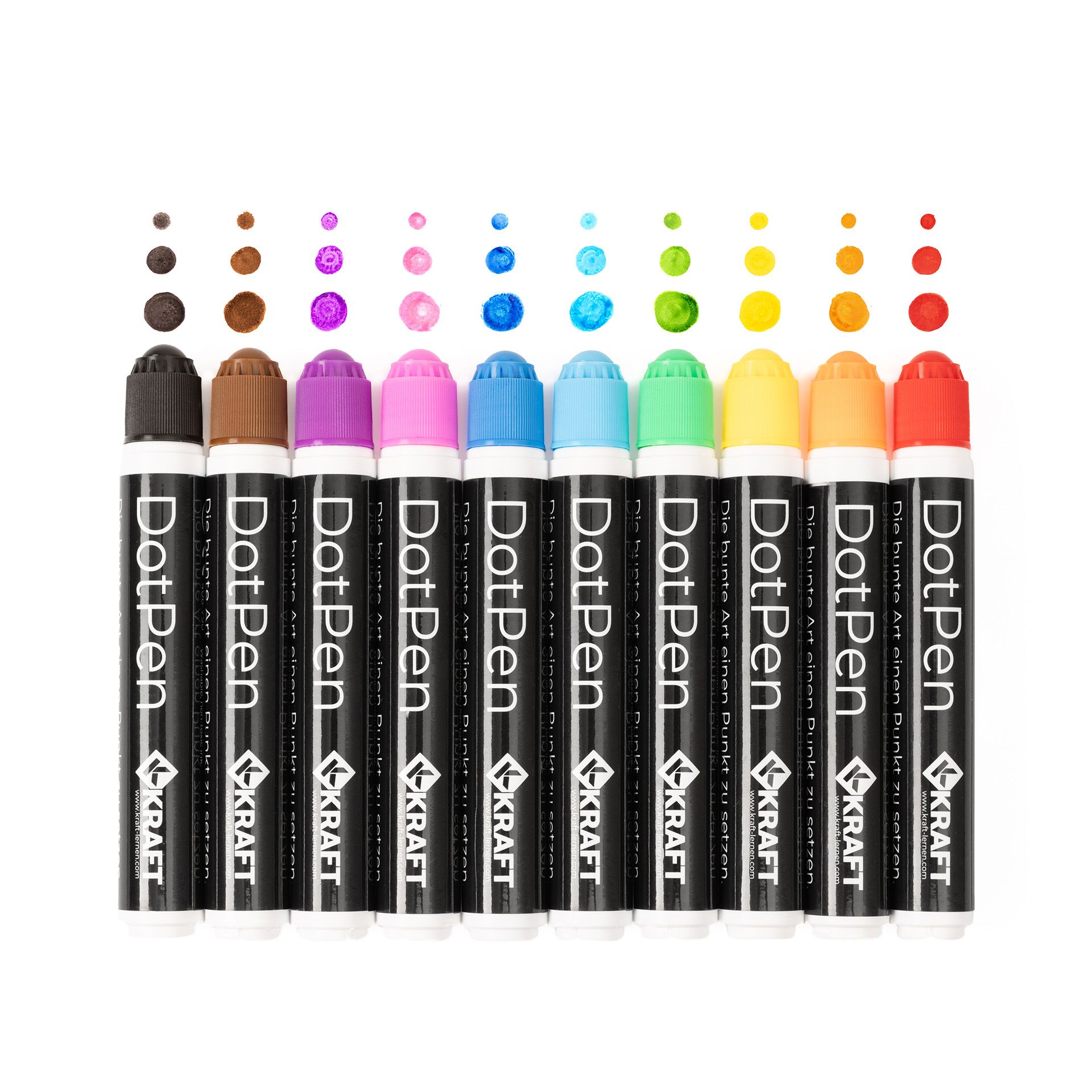 DotPen 4er Set, inkl. 4 Flechtkörbe