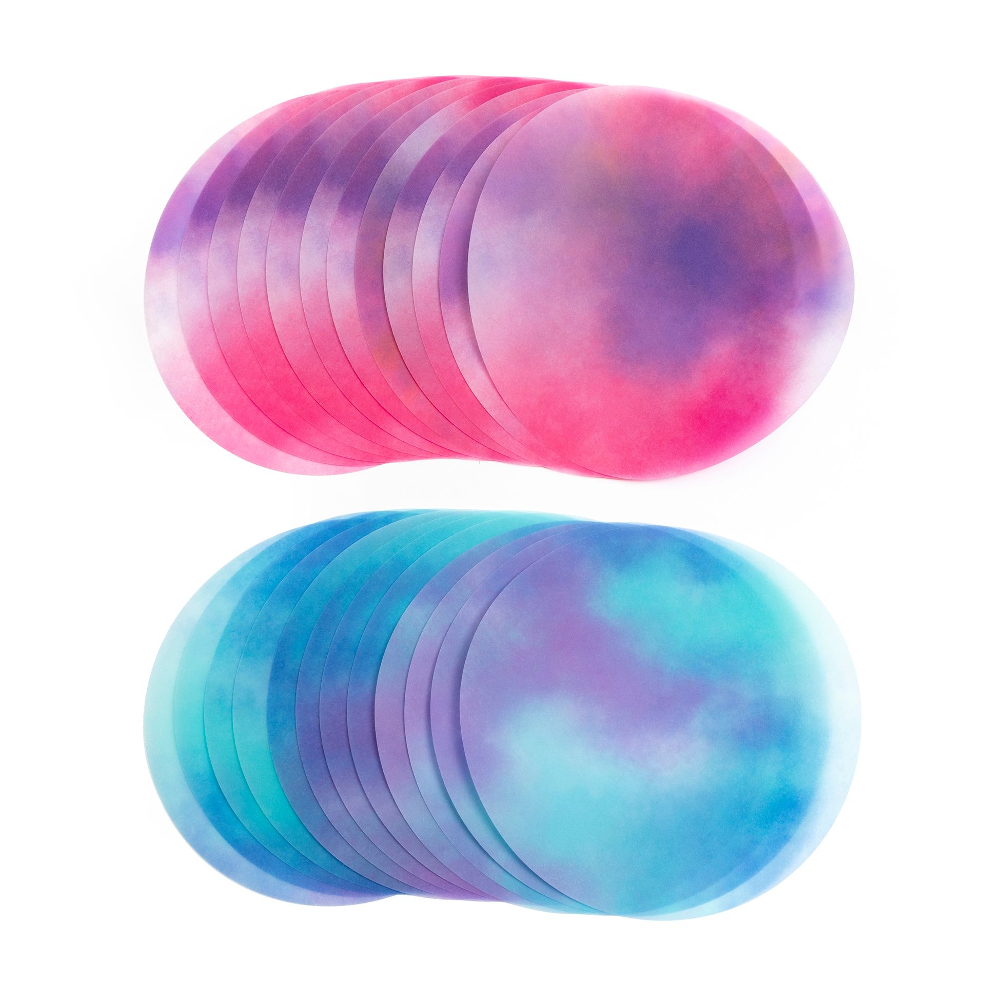 Kreise Transparentpapier D17,5cm, Nebel, 24 Stück, 2 Fa