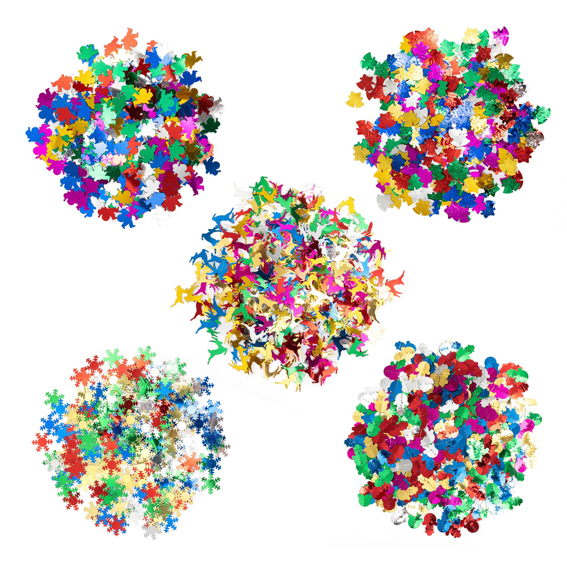 Pailetten-Mix, Weihnachtsfiguren, 500 Stück