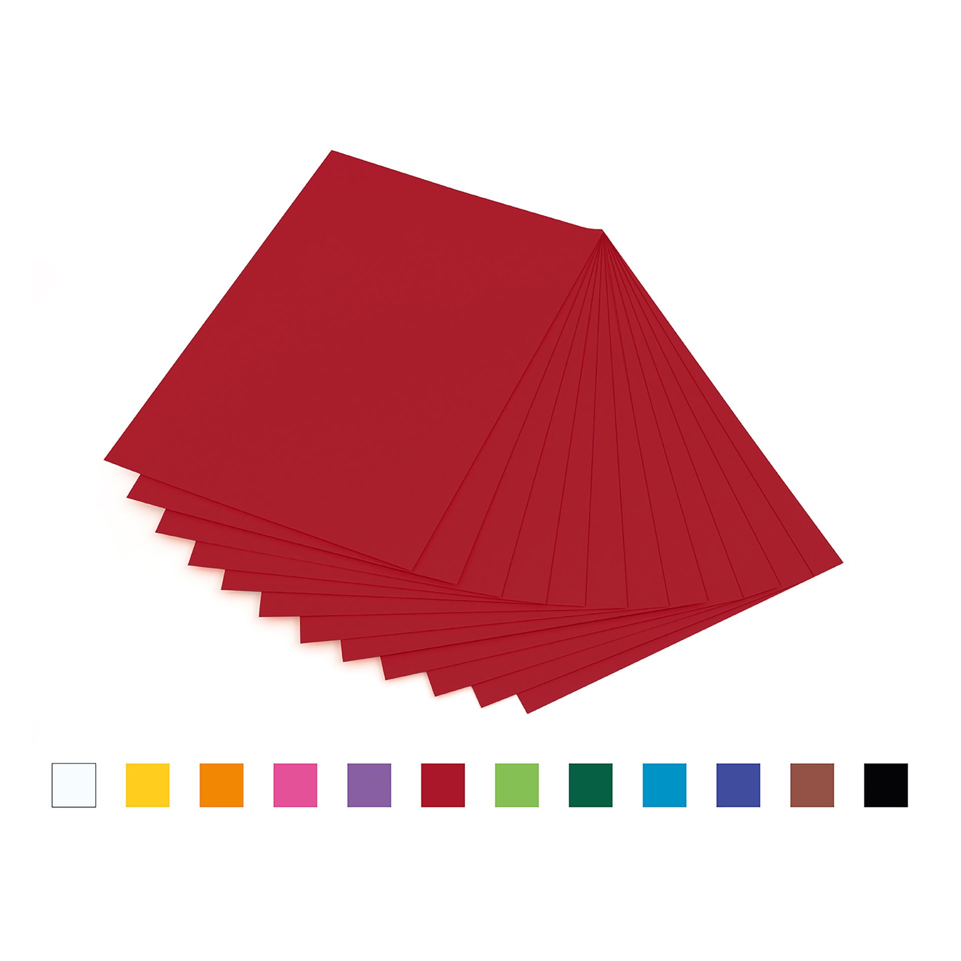 K170 g/m², 50x70cm, 12 Bogen, ming-rot